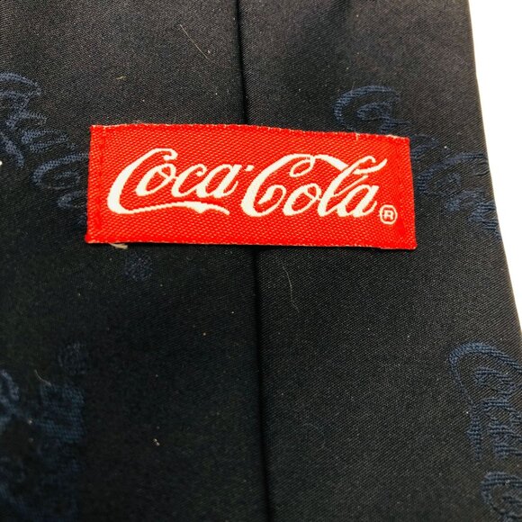Vtg Coca Cola Snowman Novelty Necktie Christmas Trees Ice Cold Bottle Polyester - Picture 3 of 9
